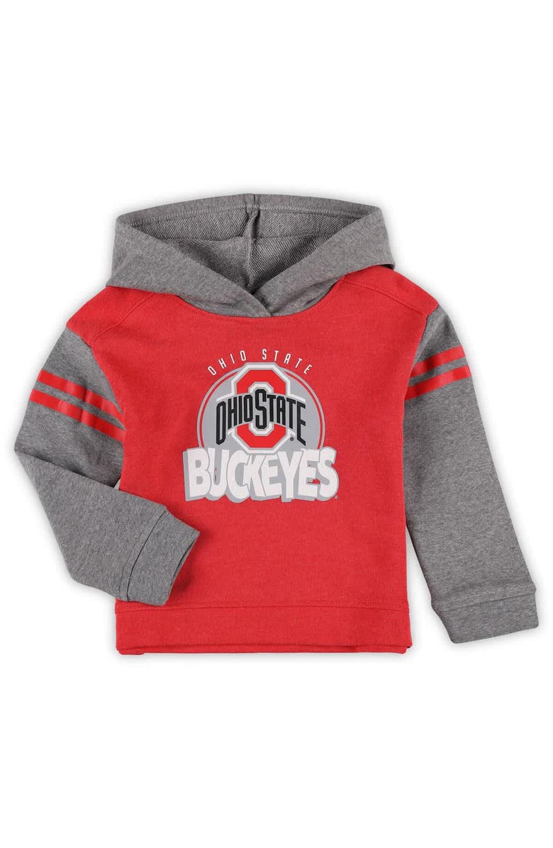 Outerstuff Girls Toddler Ohio State Buckeyes Clubhouse Pullover Hoodie and Legging Set, Alternate, color, Scarlet