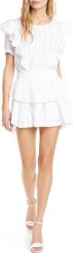 LoveShackFancy Natasha Ruffle Tiered Minidress