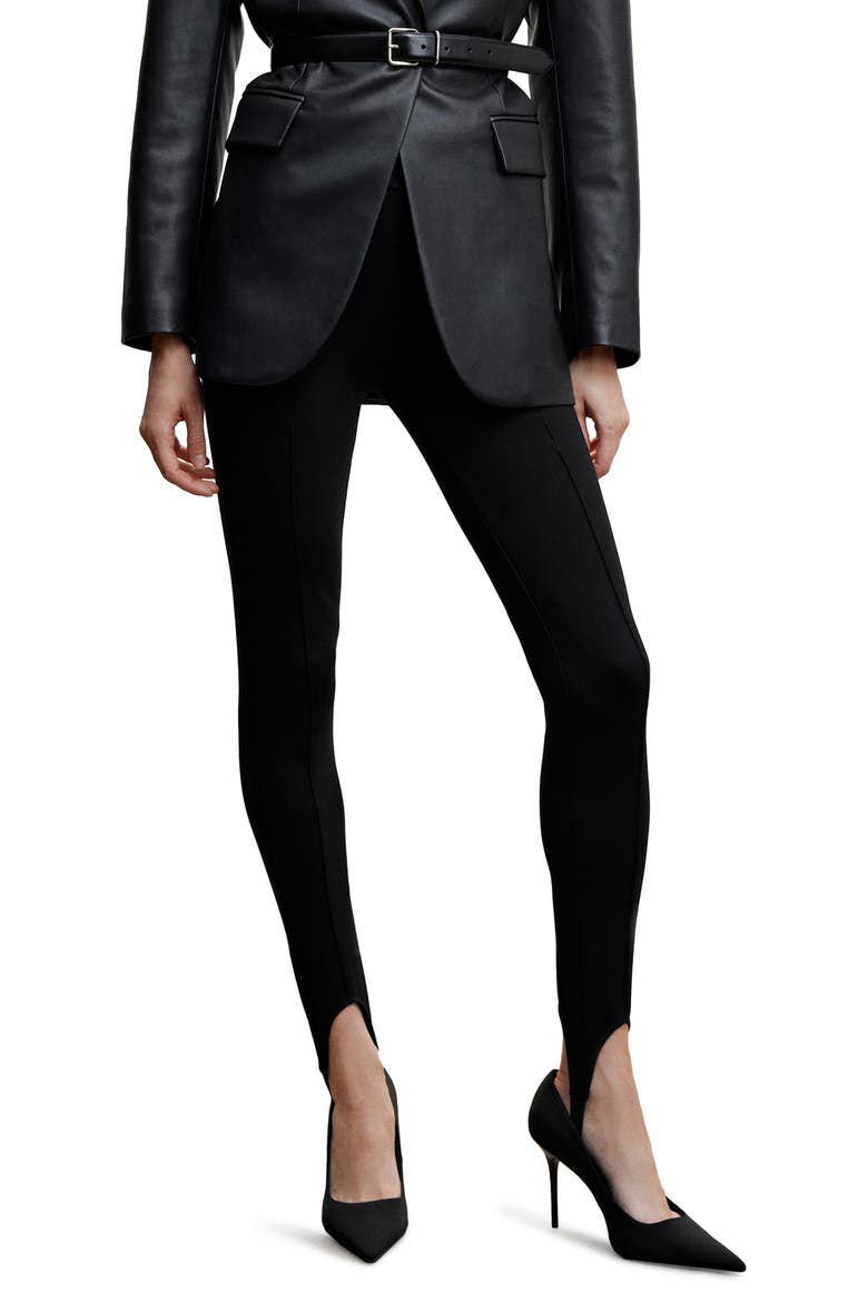 Stirrup Leggings, Main, color, BLACK