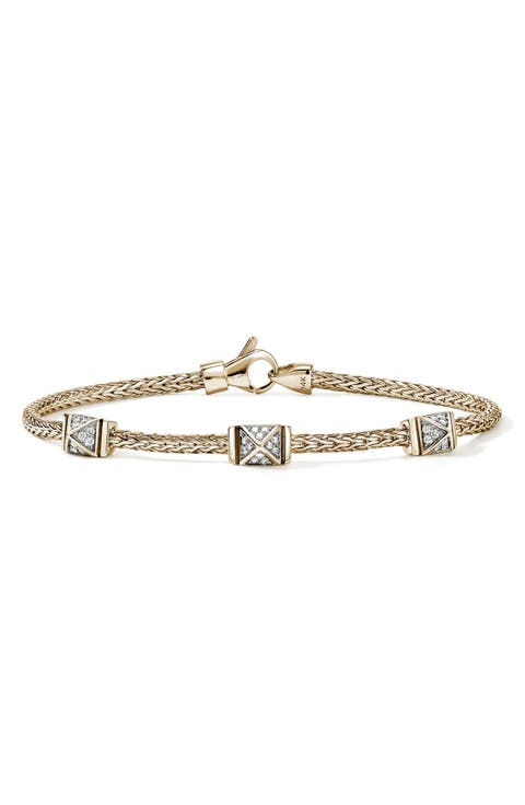 Icon Stud Pavé Diamond Bracelet