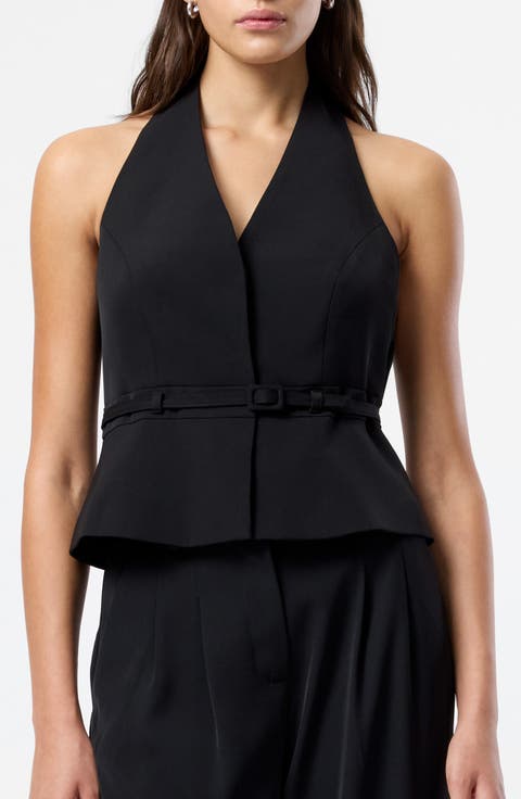 Harry Belted Suiting Halter Top