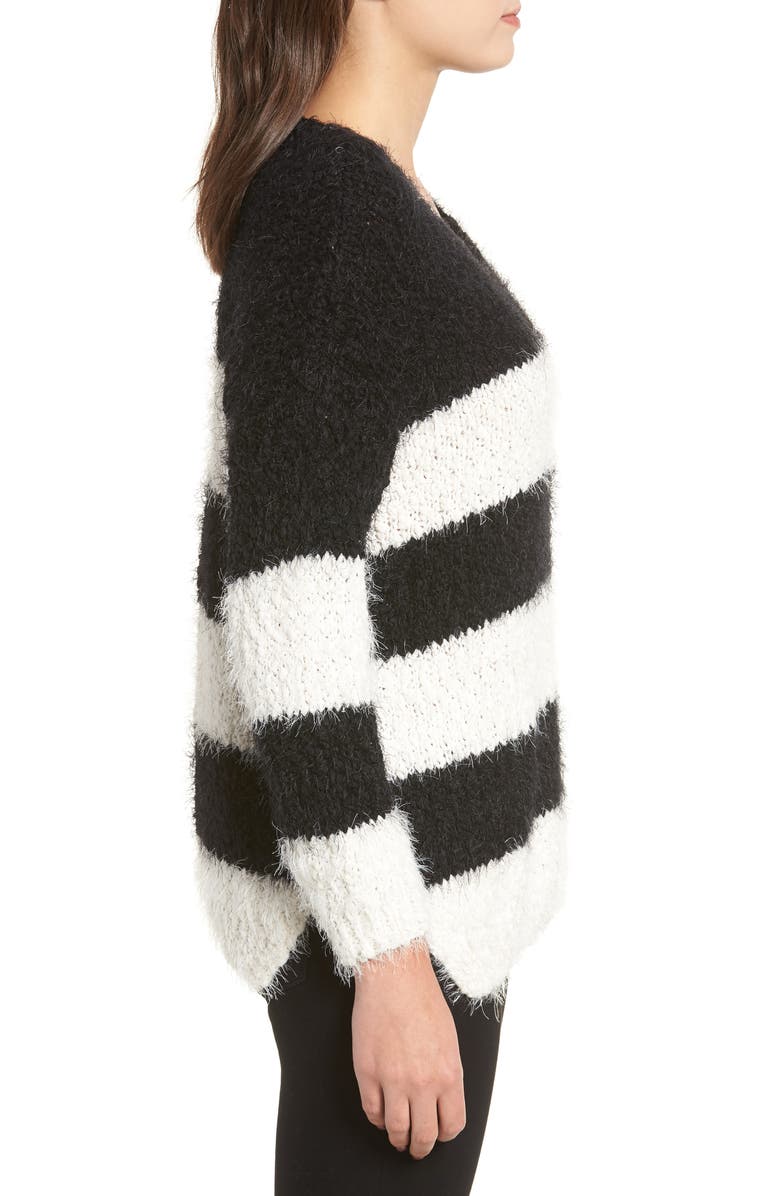 Dreamers by Debut Eyelash Chenille Stripe Sweater, Alternate, color,