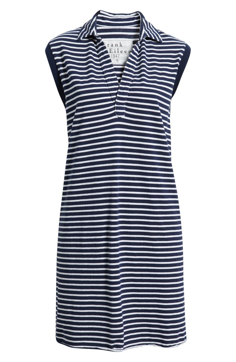 Frank & Eileen Lily Stripe Cotton Knit Minidress, Alternate, color, Yacht Stripe