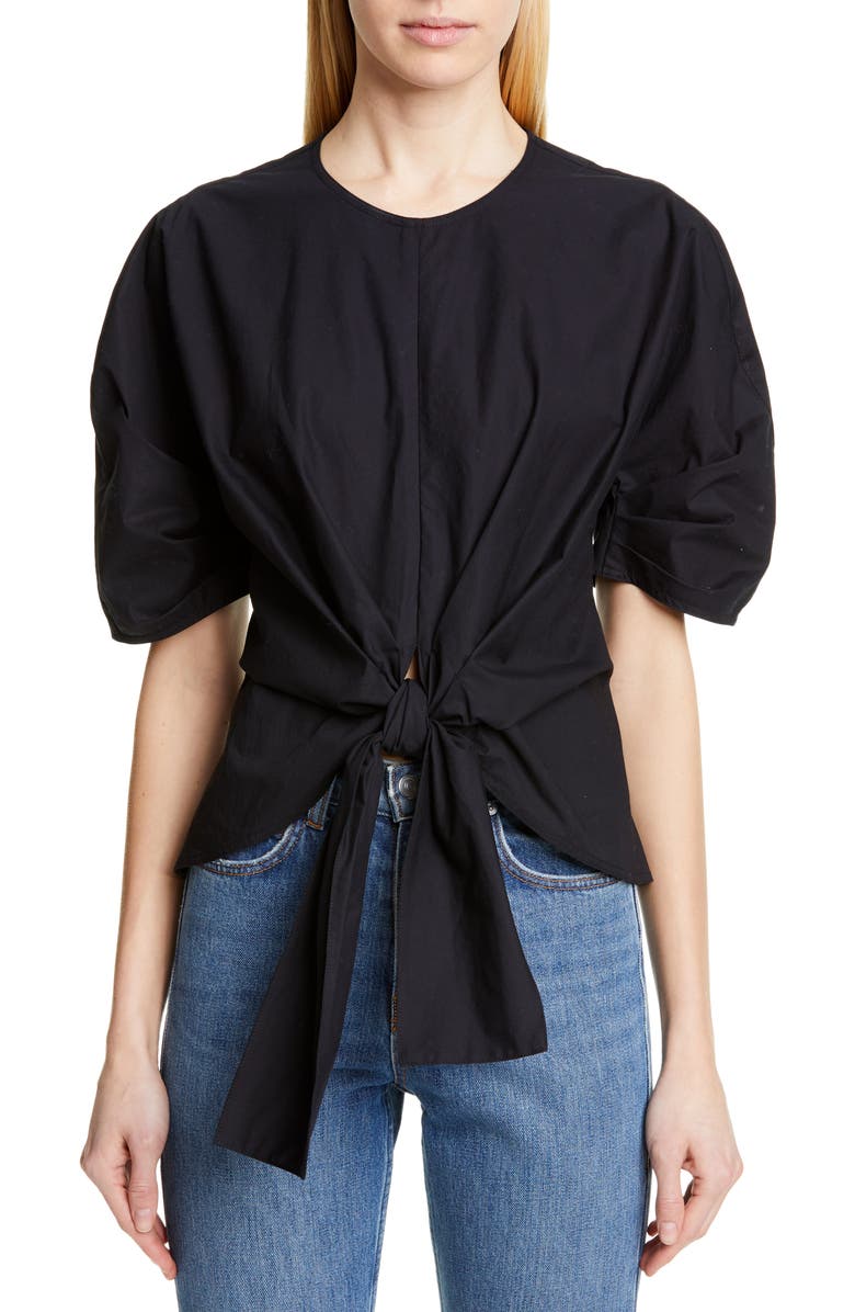 Proenza Schouler Tie Front Top, Main, color,