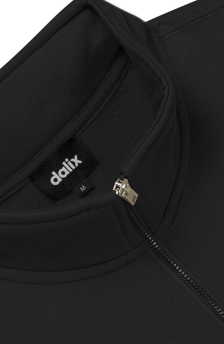 Dalix Mens Ghost Quarter Zip Pullover, Alternate, color, Black