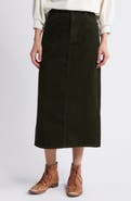 THE GREAT. The Column Finewale Corduroy Skirt