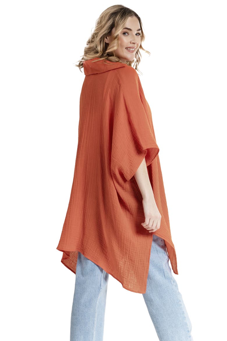 Oversize Cover-Up Shirt, Alternate, color, RED