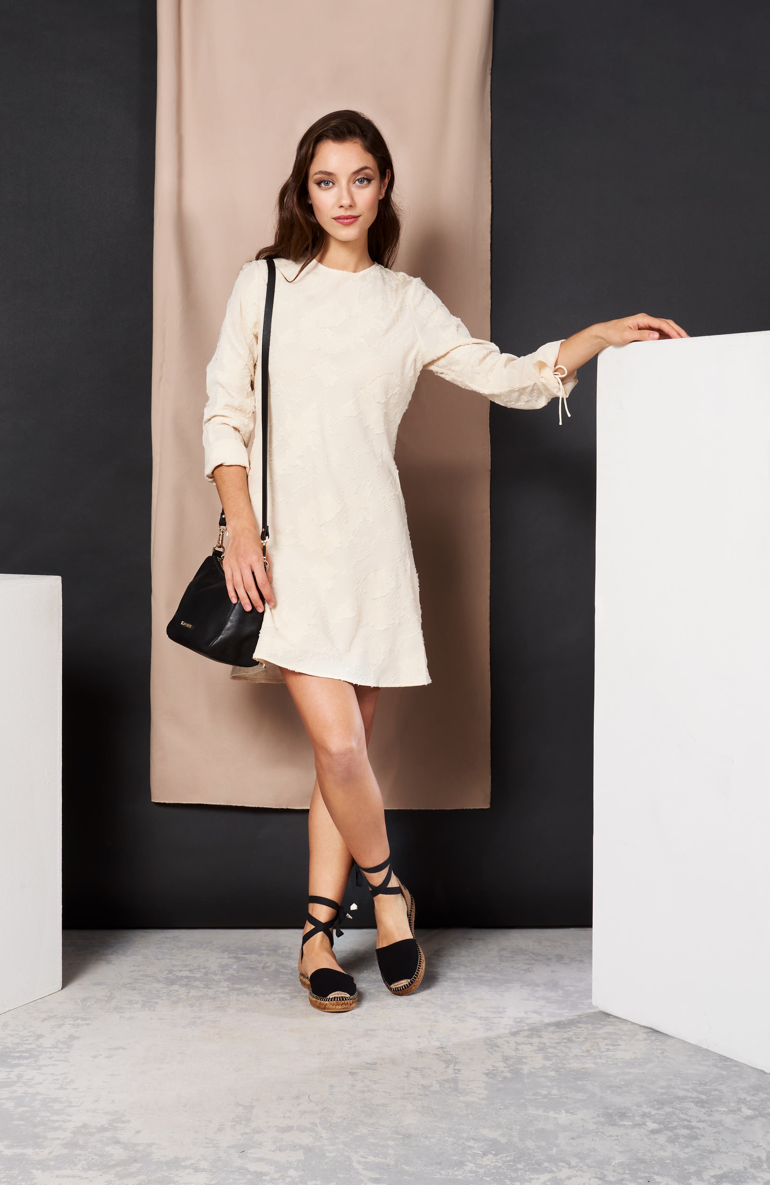 VISCATA Candell Canvas Espadrille Flats, Alternate, color, Black