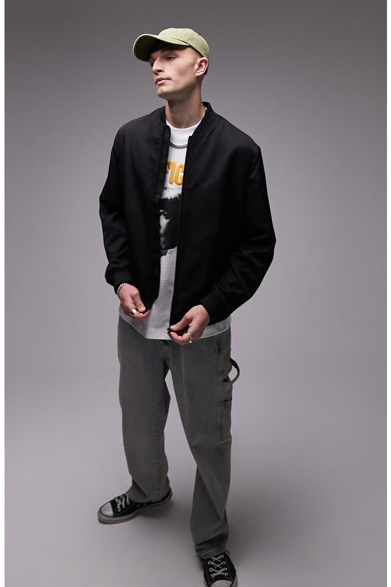 Icon Bomber Jacket, Alternate, color, BLACK