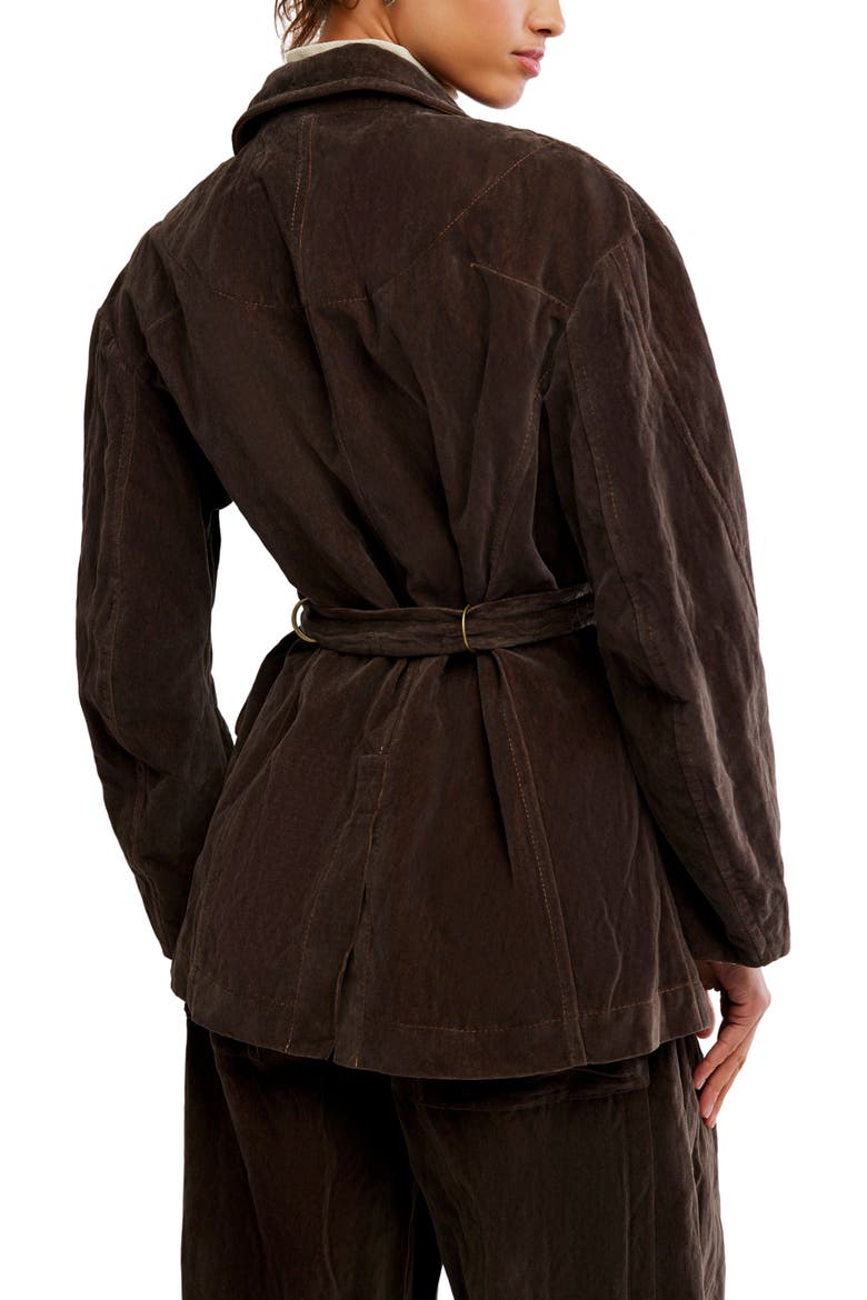 August Velvet Jacket, Alternate, color, RICH COFFEE