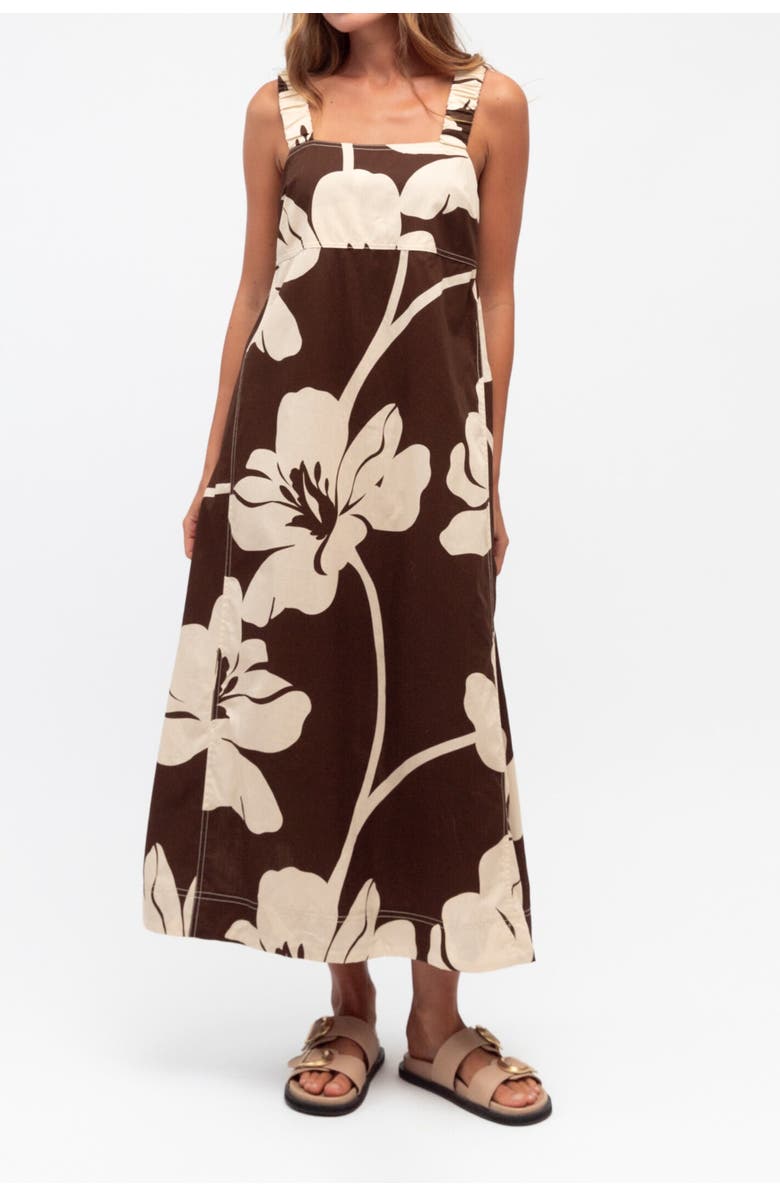 Label of Love Chocolate Bloom Maxi Dress, Main, color, 