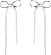 Aurate New York Herringbone Bow Earrings