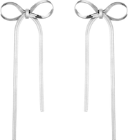 Aurate New York Herringbone Bow Earrings
