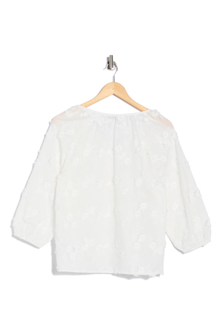 3D Floral Top, Alternate, color, BRILLIANT WHITE