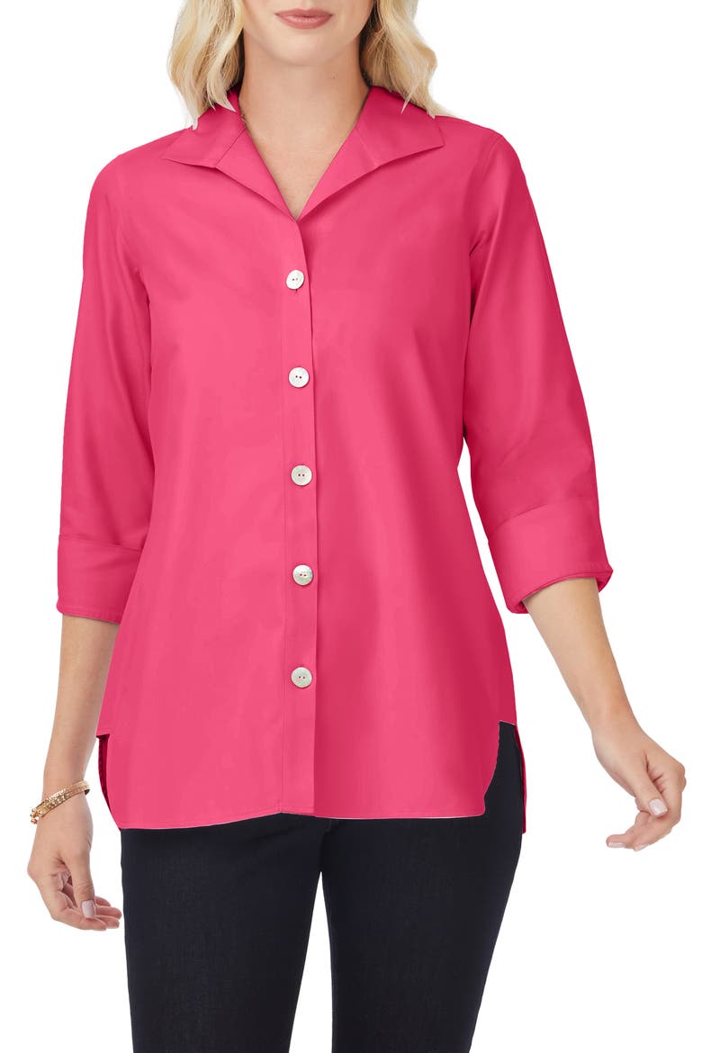 Pandora Non-Iron Cotton Shirt, Main, color, FRENCH ROS