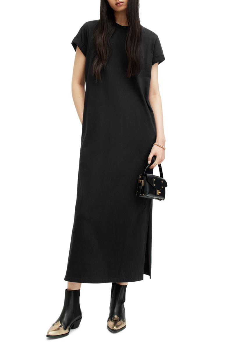 AllSaints Anna T-Shirt Maxi Dress, Main, color, 