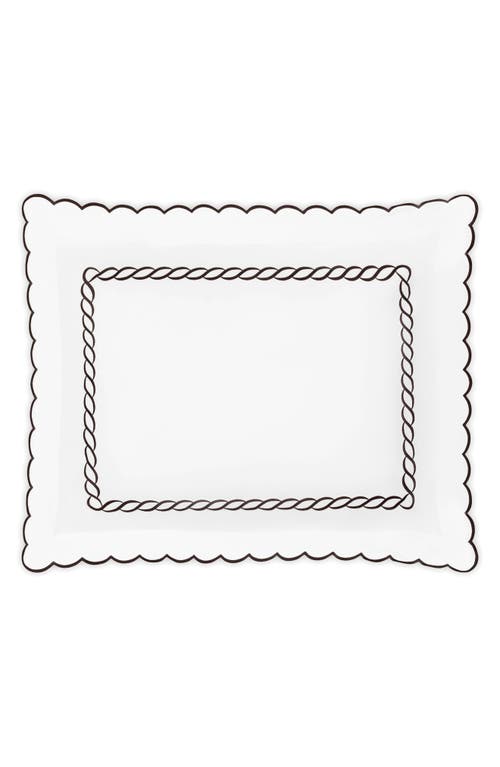 Matouk Classic Chain Scallop Pillow Sham In Mocha