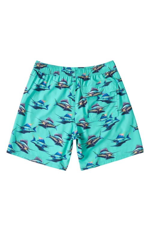 Saxx Oh Buoy 2-in-1 Volley 7-inch Swim Trunks In Great Catch-surf Blue
