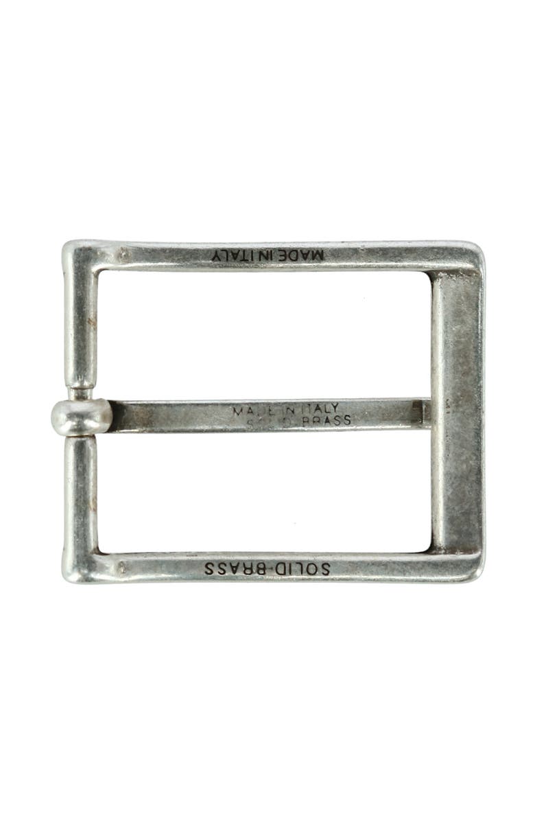 Trafalgar 32mm Simply Stated Single Pronged Solid Brass Harness Belt Buckle, Alternate, color, Antique Silver