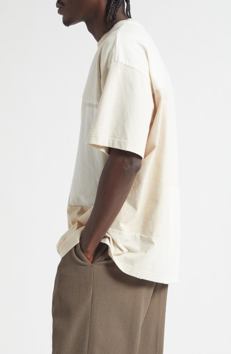 Golden Goose Journey Loose Fit Patchwork Logo T-Shirt, Alternate, color, Heritage White Shades