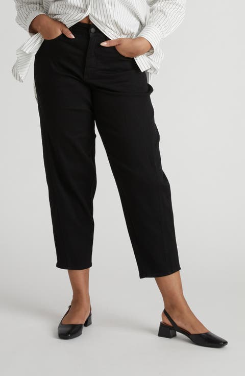 Jennifer Faux Suede Straight Leg Pants (Plus)