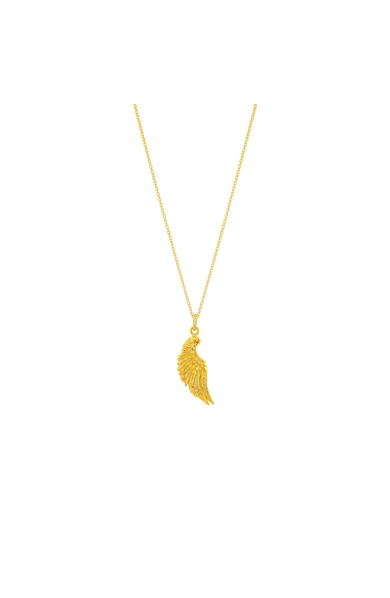 Seven Saints Angel Wing Necklace, Main, color, Gold