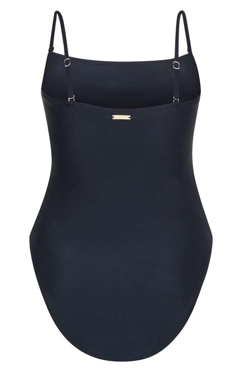 Milly Tropical Flame One-Piece Swimsuit, Alternate, color, Black/ Red/ White