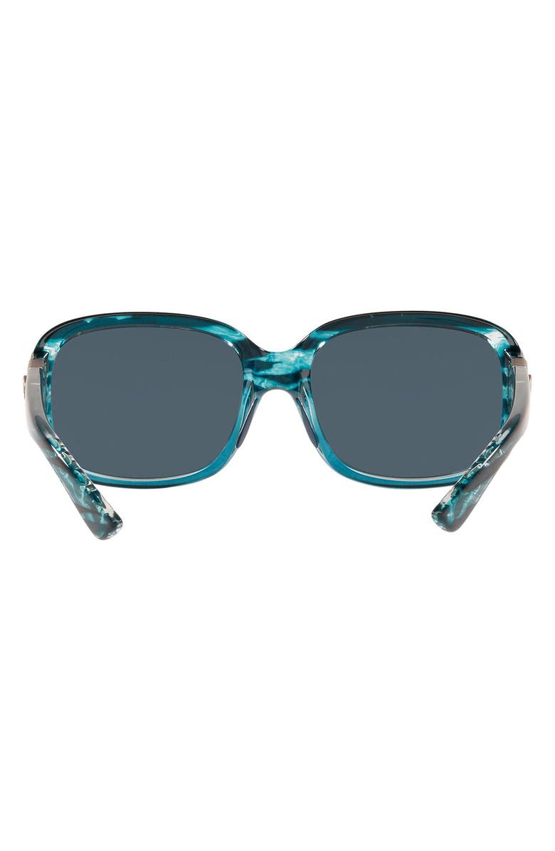 Costa Del Mar Gannet 58mm Polarized Pillow Sunglasses, Alternate, color, Shiny Marine Fade / Gray 580P