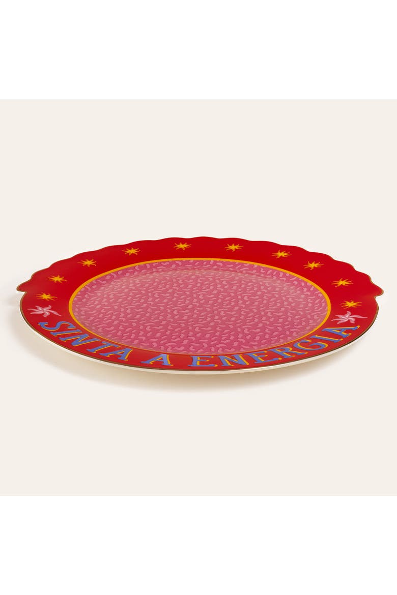 Luohu Sinta Porcelain Service Plate 11" Artisan Ceramic, Alternate, color, Pink