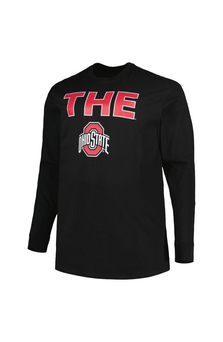 PROFILE Men's Black Ohio State Buckeyes Big & Tall "The" Long Sleeve T-Shirt, Alternate, color, 