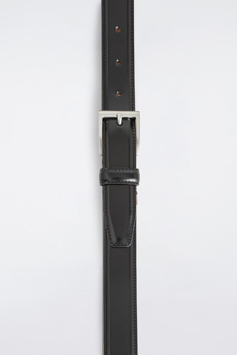 Leather Belt, Alternate, color, BLACK