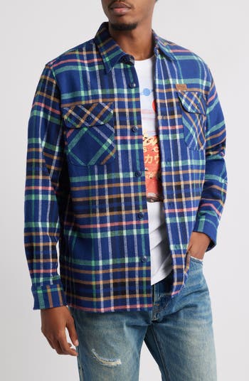 Mecca Plaid Flannel Button-Up Overshirt