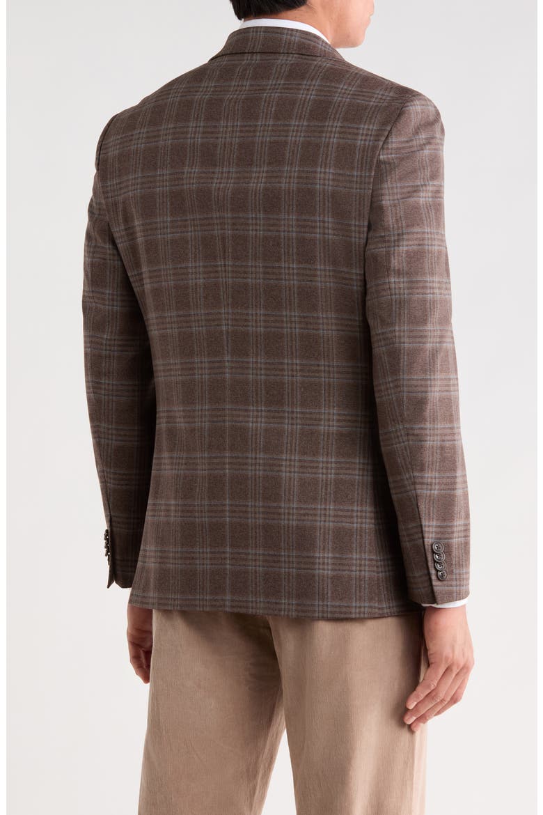Plaid Two-Button Sport Coat, Alternate, color, BROWN PLAID