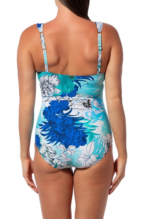 Jantzen Surplice Mio One-piece Swimsuit In Blue