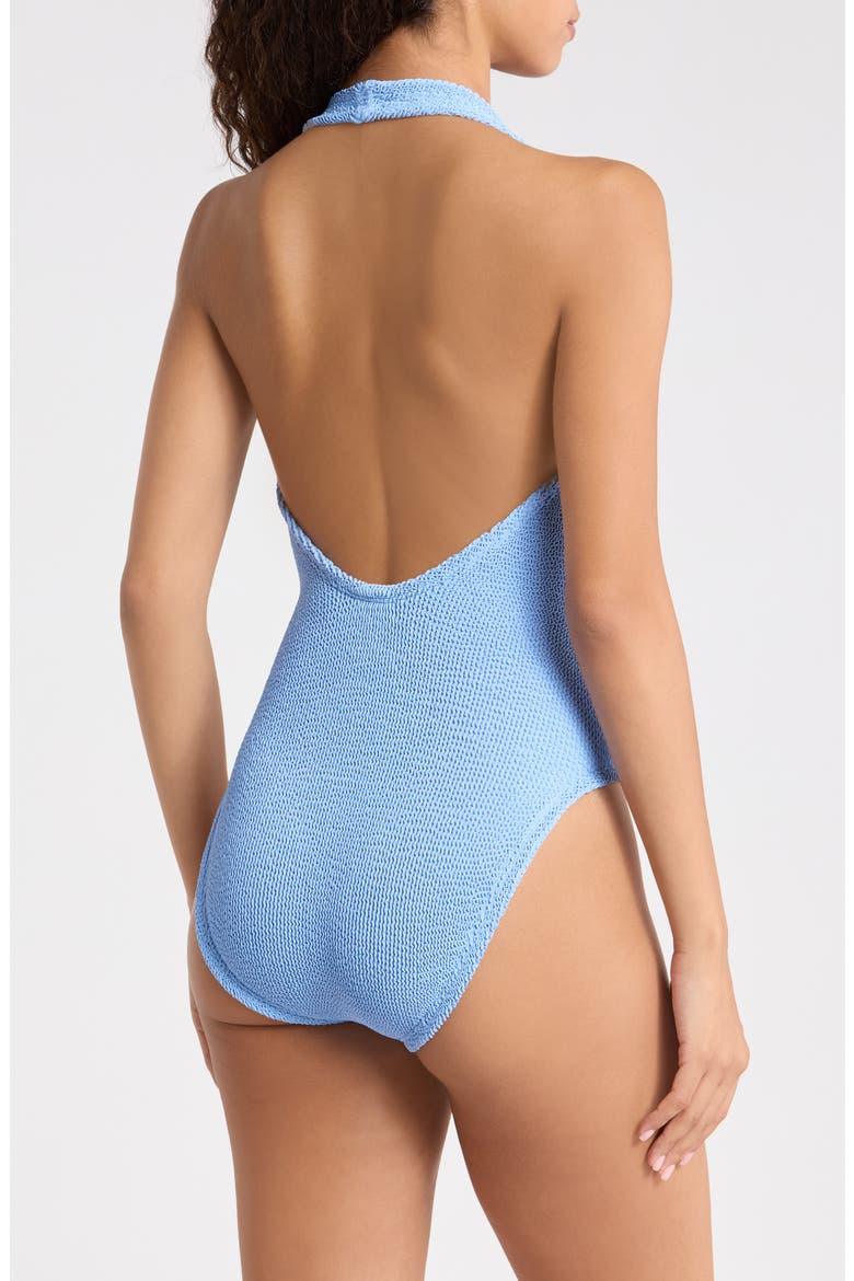 Sandy Halter One-Piece Swimsuit, Alternate, color, CORNFLOWER