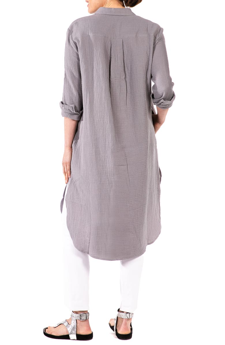 Loyal Hana Carissa Long Sleeve Crinkle Maternity/Nursing Shirtdress, Alternate, color,