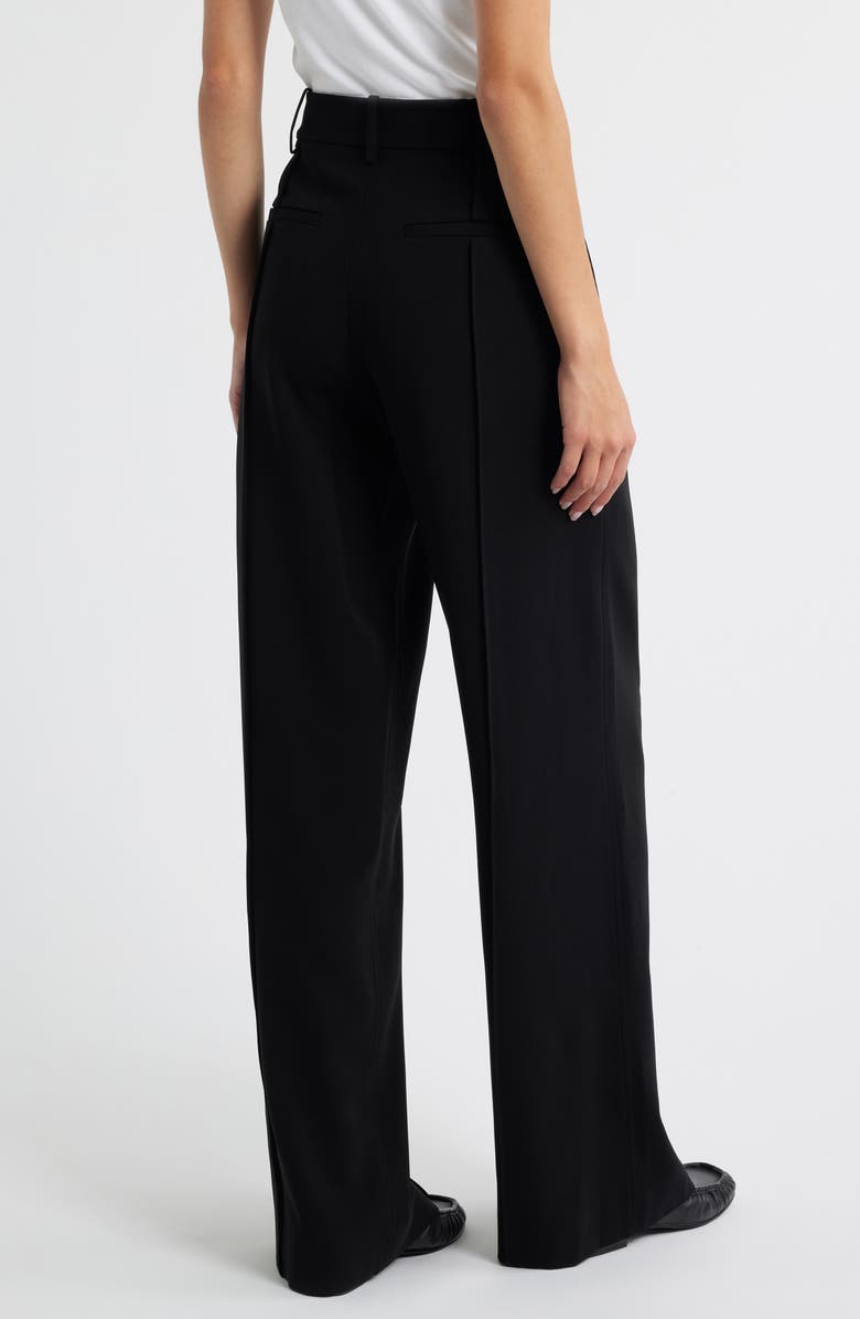 Proenza Schouler Weyes Crepe Straight Leg Pants, Alternate, color, Black