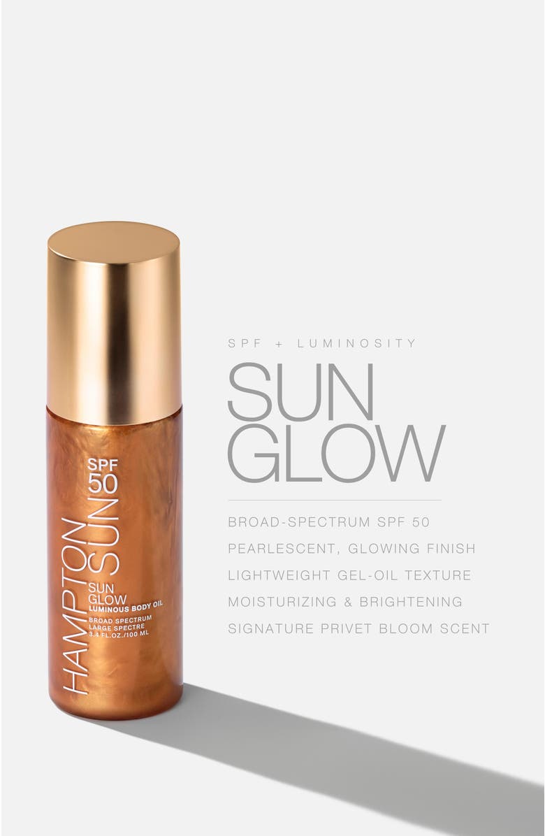 Hampton Sun SPF 50 Sun Glow Luminous Body Oil, Alternate, color, NO COLOR