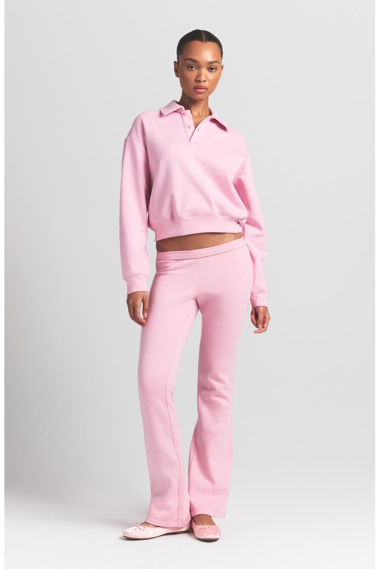 Cotton Fleece Blend Polo Sweatshirt, Alternate, color, HALITE