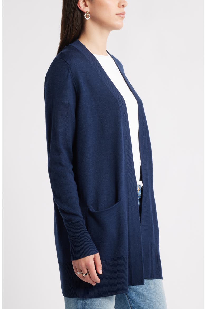 Everyday Open Front Cardigan, Alternate, color, NAVY STILL