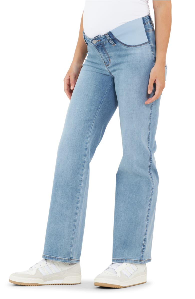 Ripe Maternity Kyle Wide Leg Under Tummy Maternity Jean, Alternate, color, Light Blue