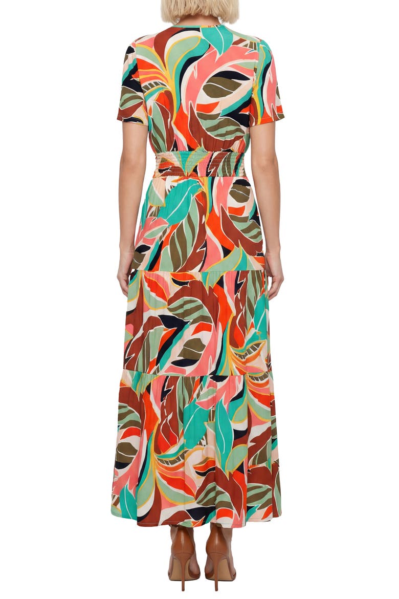 Rio Short Sleeve Tiered Maxi Dress, Alternate, color, RIO LAND