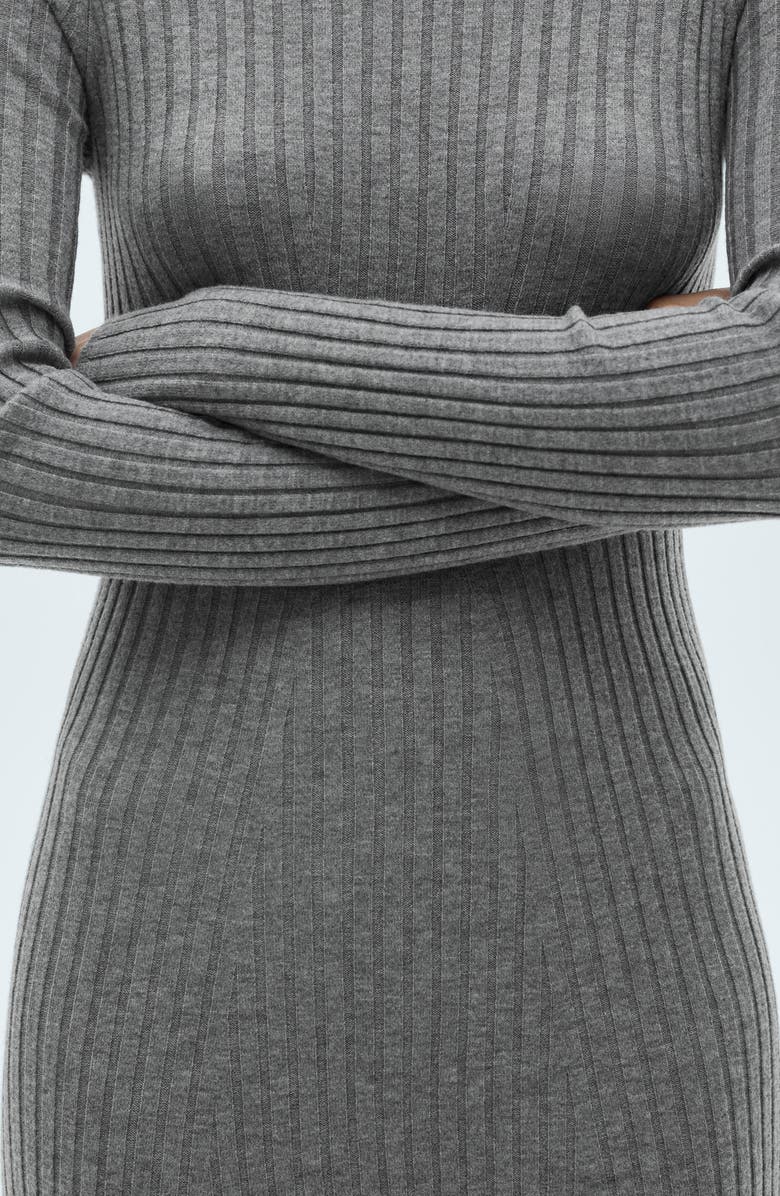 MANGO Funnel Neck Long Sleeve Maxi Dress, Alternate, color, 