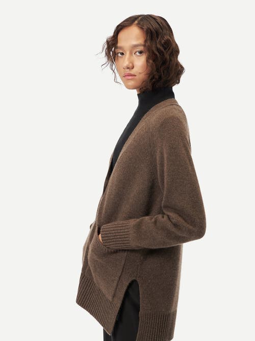 Gobi Mongolian Cashmere Relaxed-fit Cashmere Cardigan In Cocoa