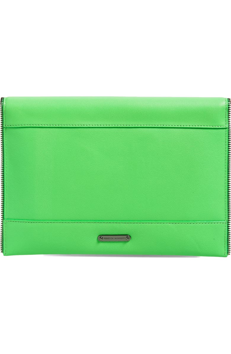 Rebecca Minkoff Leo Leather Clutch, Alternate, color,