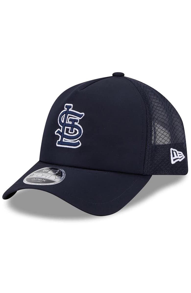 New Era Men's New Era Navy St. Louis Cardinals 2026 Batting Practice Apex 9FORTY Adjustable Trucker Hat, Main, color, Navy