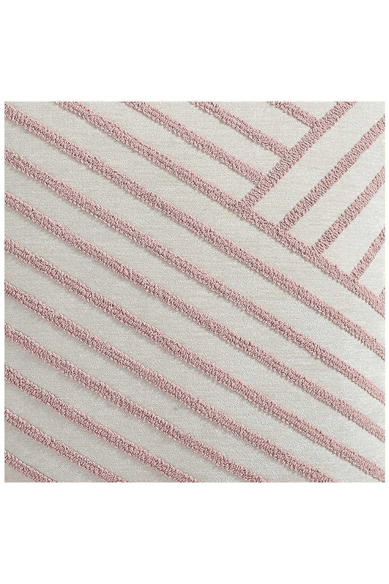 Asymmetrical Stripe Bouclé Accent Pillow, Alternate, color, SEPIA-ROSE
