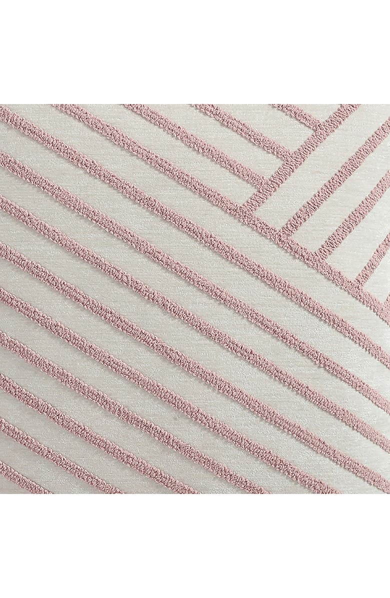 Tahari Asymmetrical Stripe Bouclé Accent Pillow, Alternate, color, Sepia-Rose