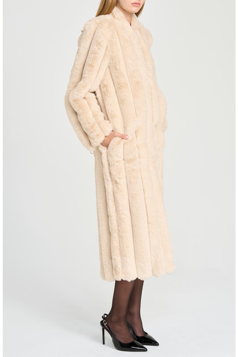 x Rose Lola Bond Faux Fur Coat, Alternate, color, VINTAGE TAN