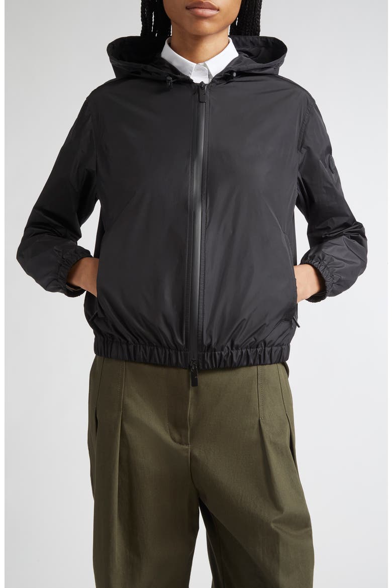 Nelson Knight Stamp Hooded Jacket, Main, color, BLACK